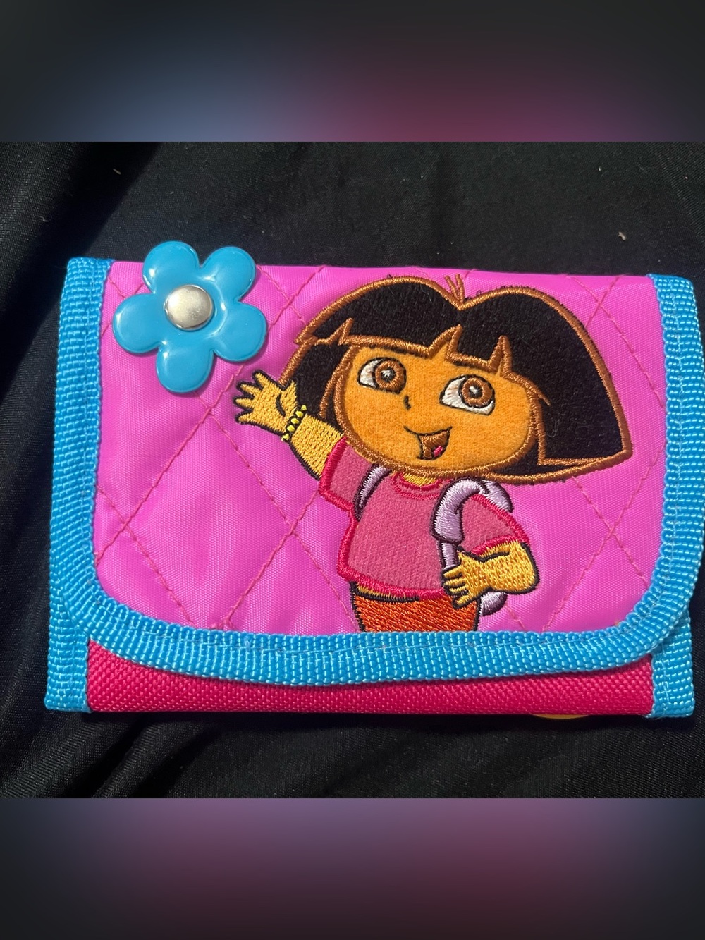 DORA the explorer Character Wallet with Blue Trim